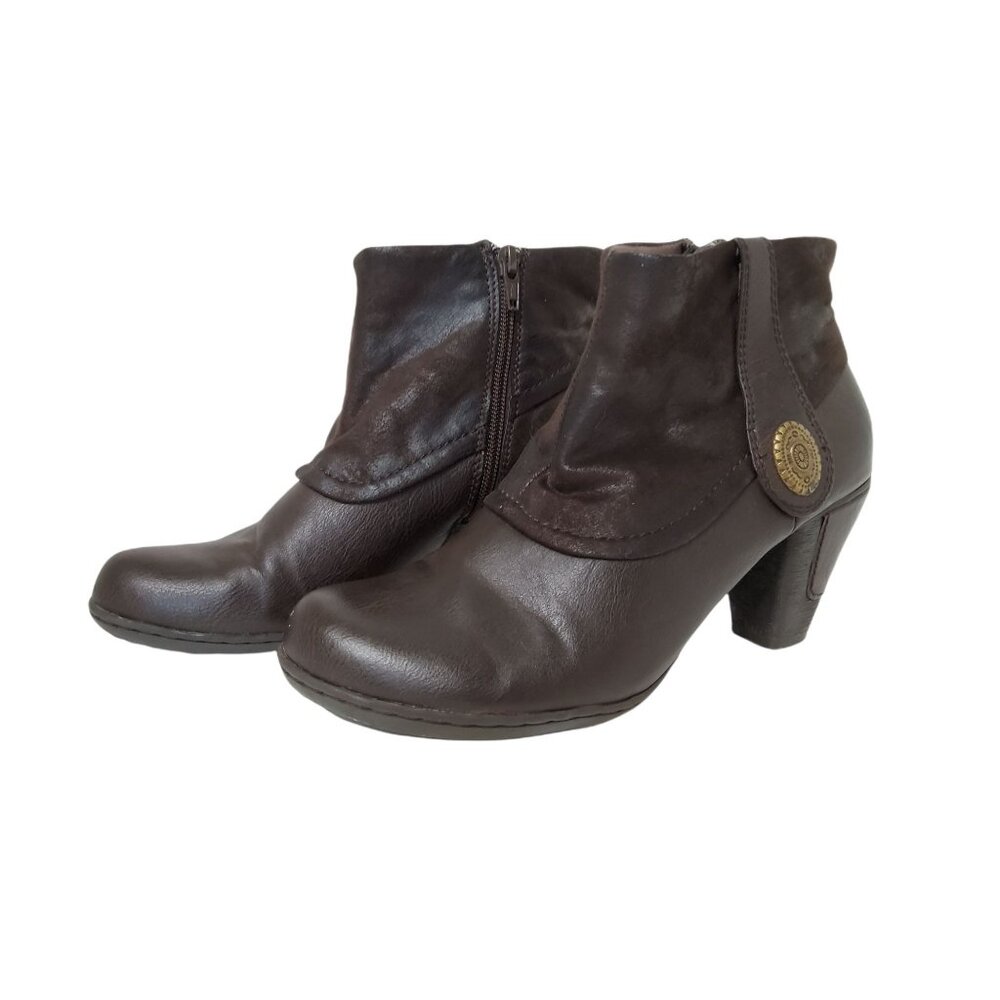 Womens Bare Traps "Alorie" Side Zip Faux Leather Boots. Size 8M